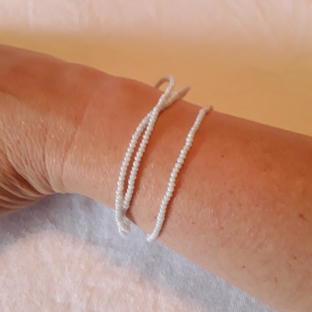 Small White Bead Bracelet